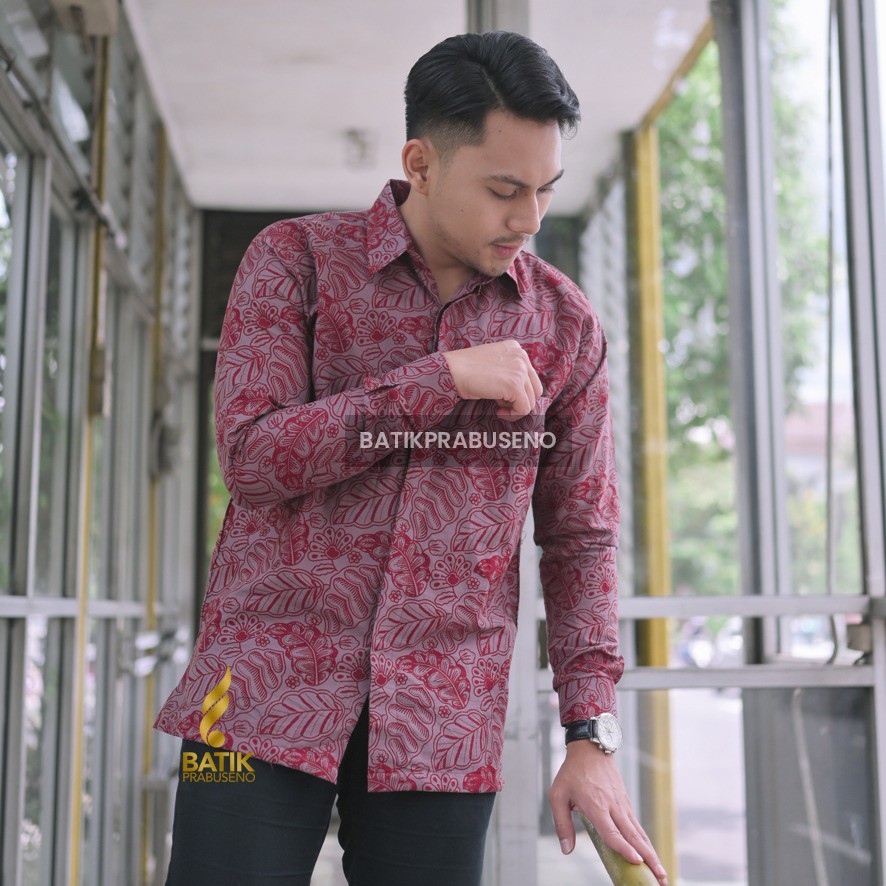 PRABUSENO // Batik Prabuseno - JAGADAUN Kemeja Batik Pria Lengan Panjang Reguler