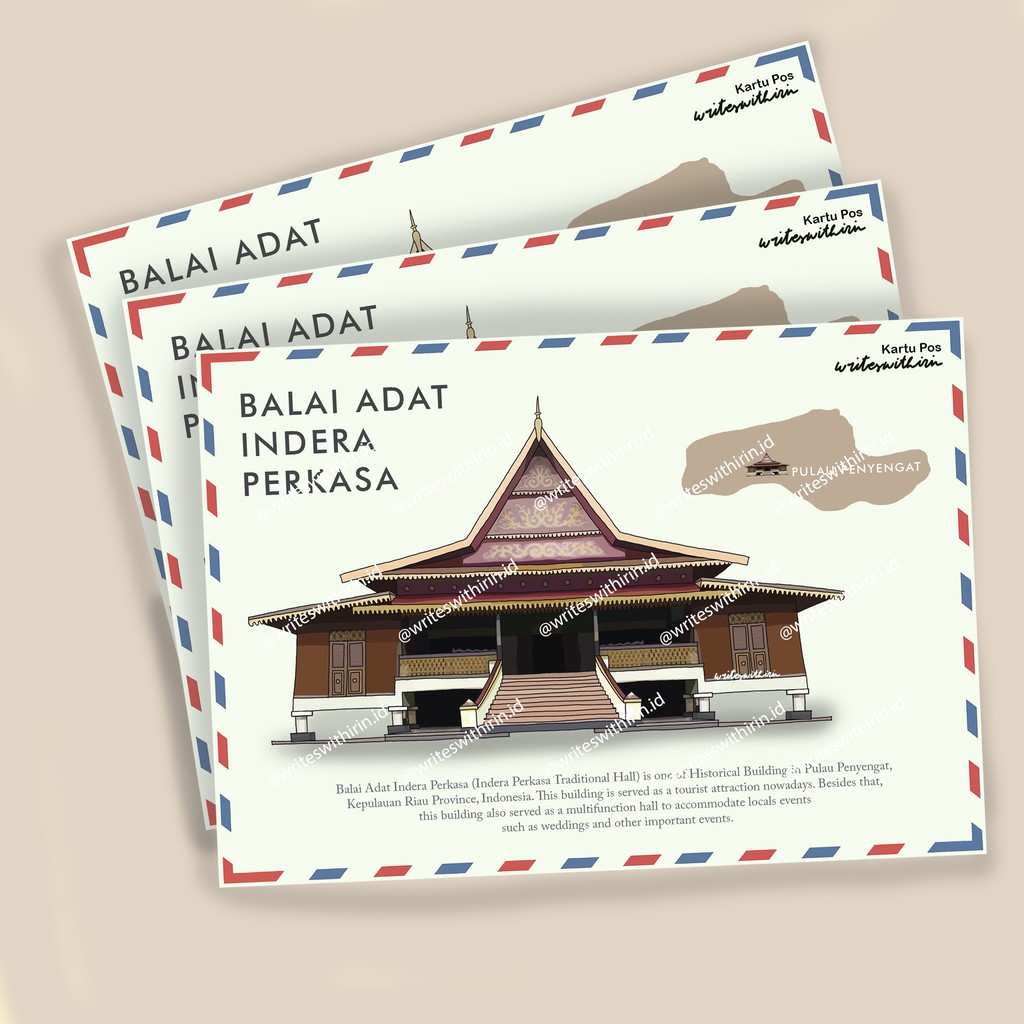 

(writeswithirin) Kartu Pos/ Post Card/ Postcard Bangunan Bersejarah Kepulauan Riau