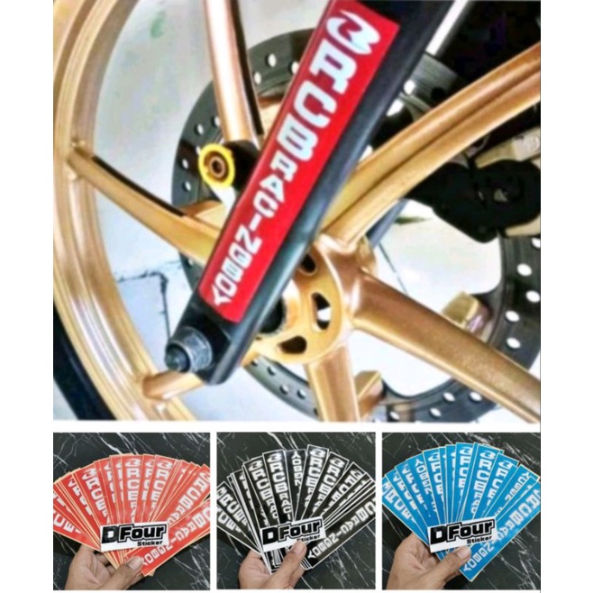 STICKER RCB RACING NOY SHOCK DEPAN CUTTING