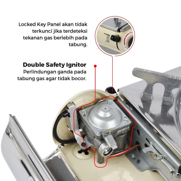 Maspion Kompor Gas Ex - 802 ( Kompor Portable ) _Art