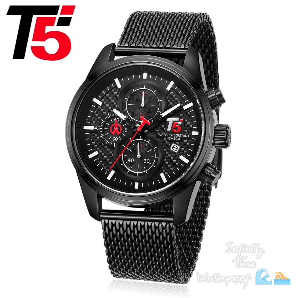 Jam Tangan Cowok T5 H3721G H3721 3721 Chrono dan Tanggal Aktif Kualitas Original Waterproof