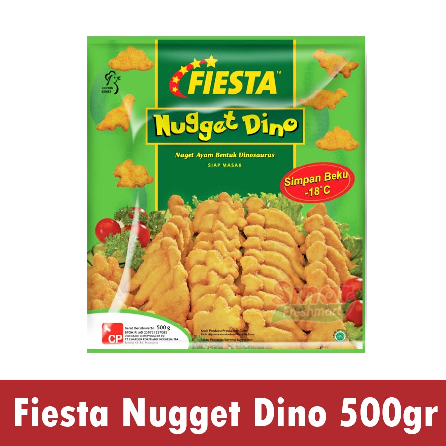 

[SINAR.FRESHMART] FIESTA NUGGET DINO AYAM / NUGGET DINOSAURUS [500gr]