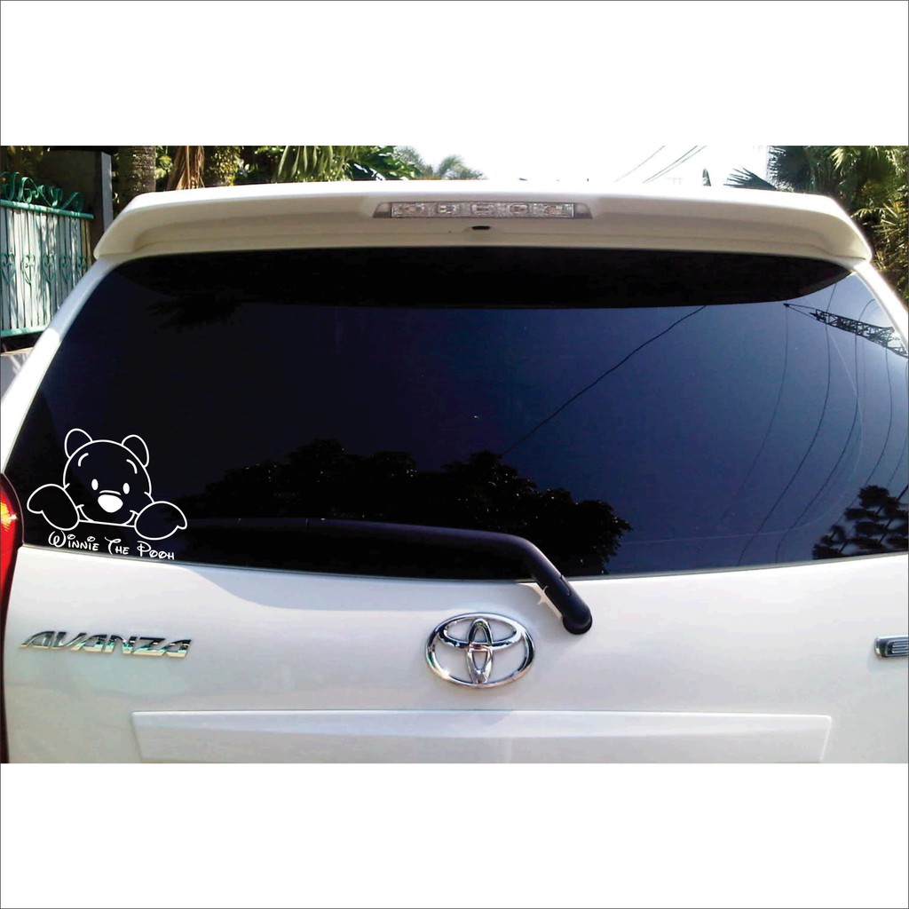 CUTTING STICKER MOBIL STIKER WINNIE THE POOH KEREN STIKER KACA  BELAKANG