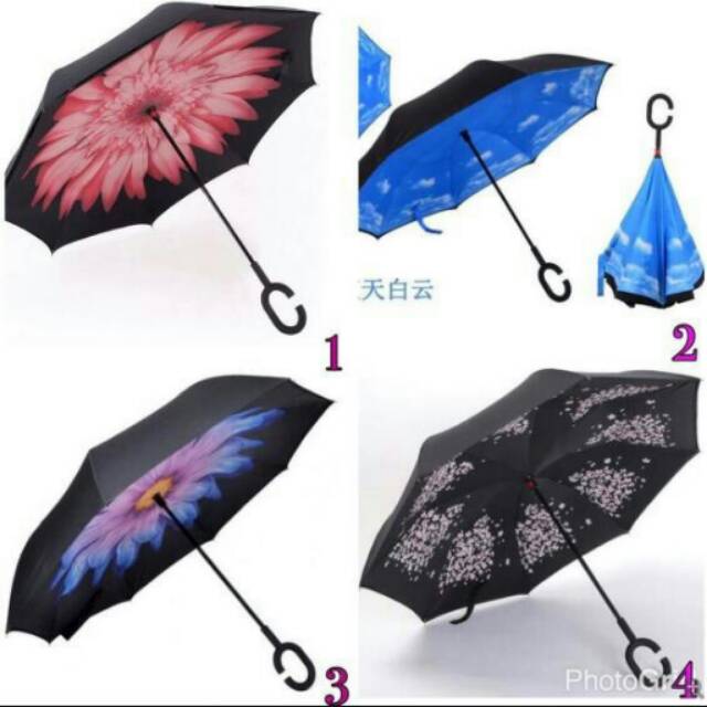 Payung Terbalik Gagang C Reverse Umbrella