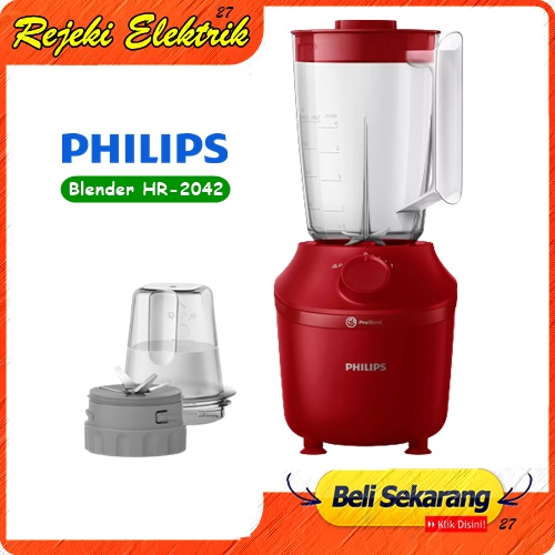 PHILIPS Blender Plastik 1 Liter HR-2042 - TERBARU