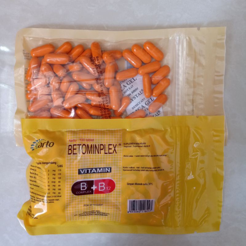 Jual Betominplex Vitamin B Complex + B12 100's(Sachet), Betominplex