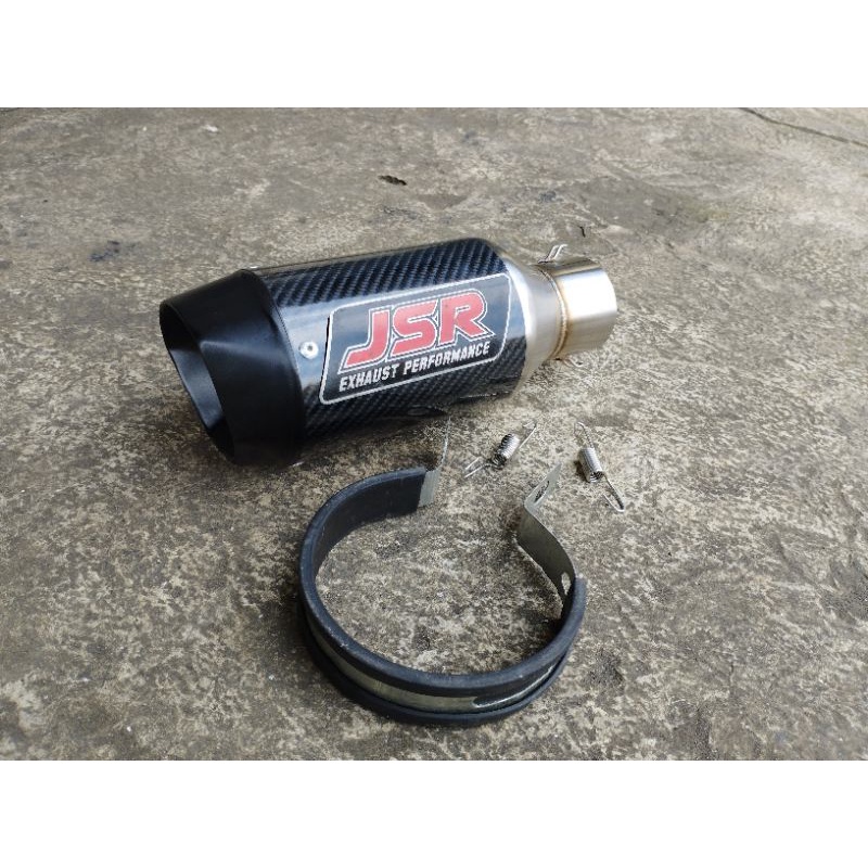 knalpot original JSR carbon Model Austin Racing GP1R universal 51mm