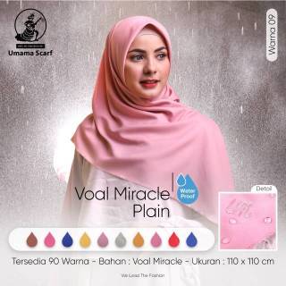 Promo ECER COD Hijab Voal Laser Cut Miracle Plain 