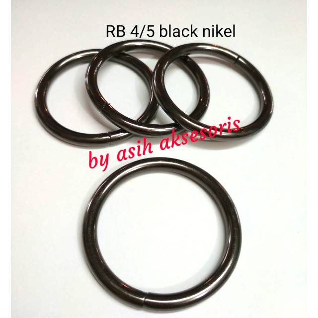 Ring bulat 4cm / RB 4/5 black nikel