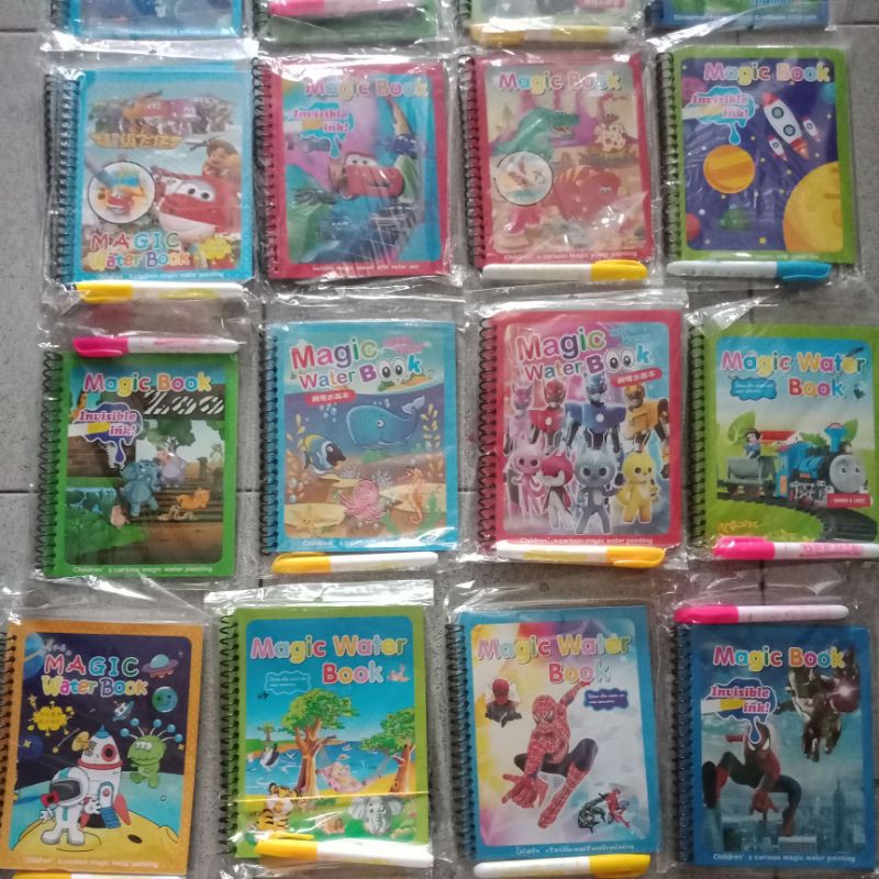 LYSASHOP - MAGIC WATER BOOK / BUKU AJAIB MEWARNAI ANAK GAMBAR MAINAN EDUKASI ANAK-5