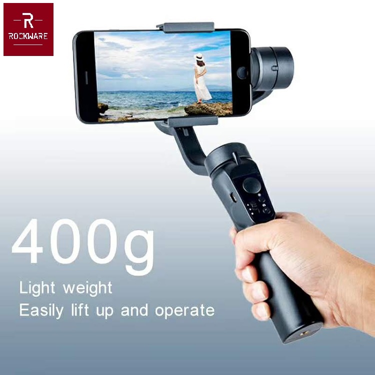 ROCKWARE RW-F6 - 3-Axis Folding Stabilizer - Gimbal Smartphone