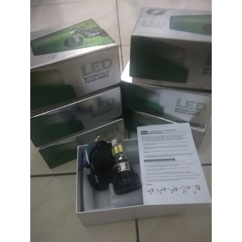 Lampu motor LED RTD 6 SISI warna putih arus AC/DC