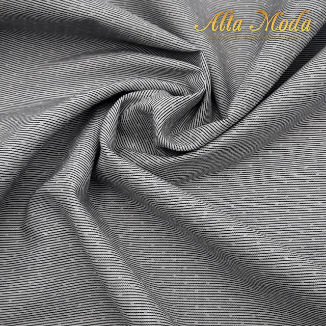 

Alta Moda Katun Shirting Motif Garis Titik Black Charcoal (1M)