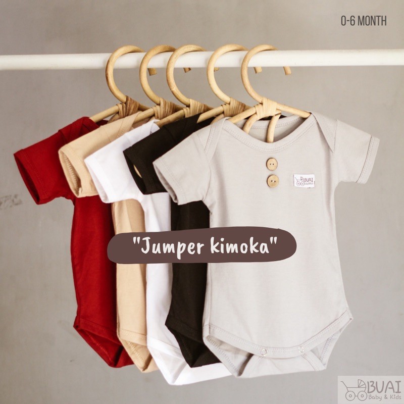 Buai - JUMPER KIMOKA 2 pcs BAJU BAYI /ROMPER / JUMSUIT bisa pilih warna
