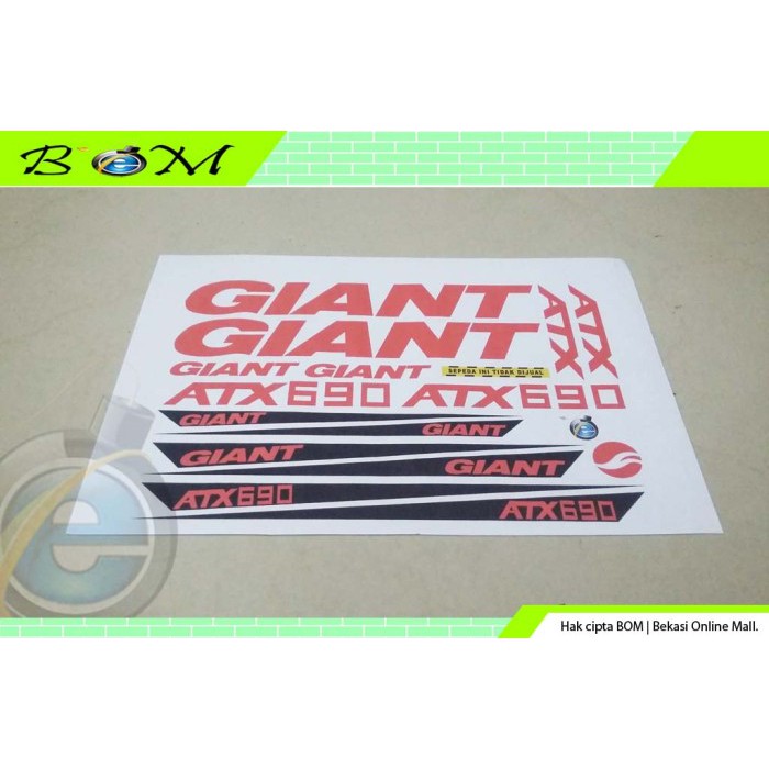 striping stiker decal transparan sepeda giant atx690 fullset merah hit