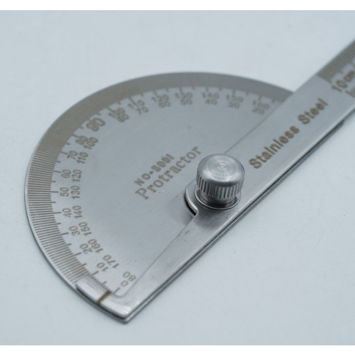 

Berkualitas Protractor 100Mm Busur Besi Penggaris 180 Degree Steel Angle Ruler Murah