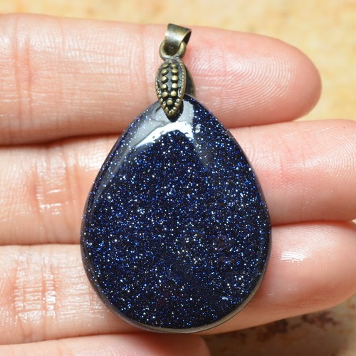 [JWG903] Blue Goldstone Pendant 9.3gr