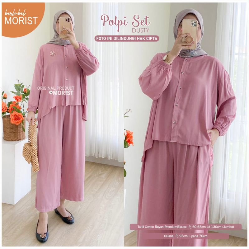 POLPI SET TELIS SET MATE SET YISSE  SET LD 130cm // SETELAN BAJU CELANA ORIGINAL BERLABEL // BY MORI