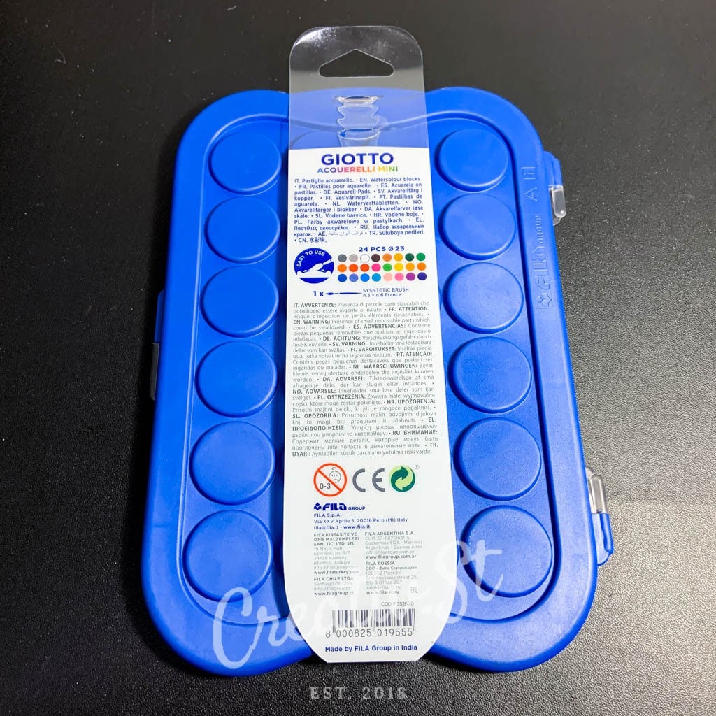 

HJK GIOTTO Acquerelli Mini 24 Warna Cat Air 23 Mm Padat GIOTTO Watercolor Solid Water Color