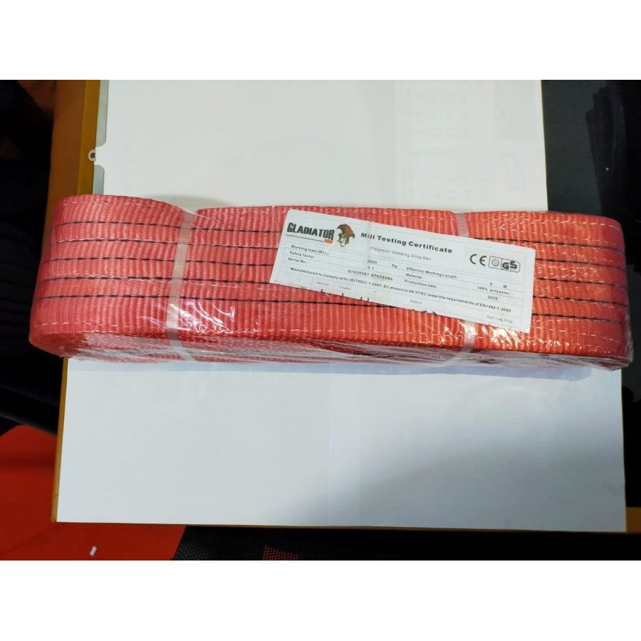 Webbing Sling 5 Ton x 6 Meter / Lifting Belt / Tali Angkat