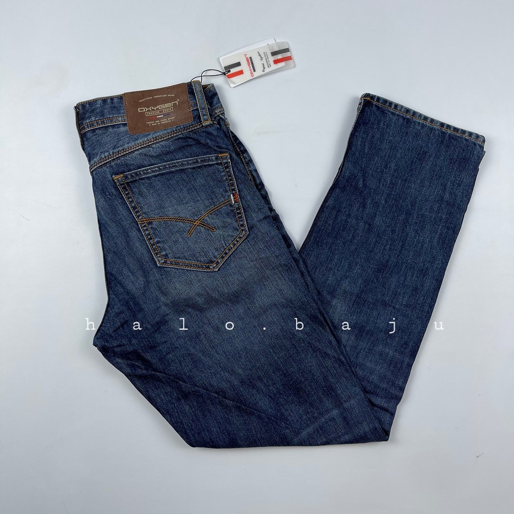OXYGEN DENIM | 705-303021 | Celana Jeans Pria Straight Cut | Celana Oxygen Standar