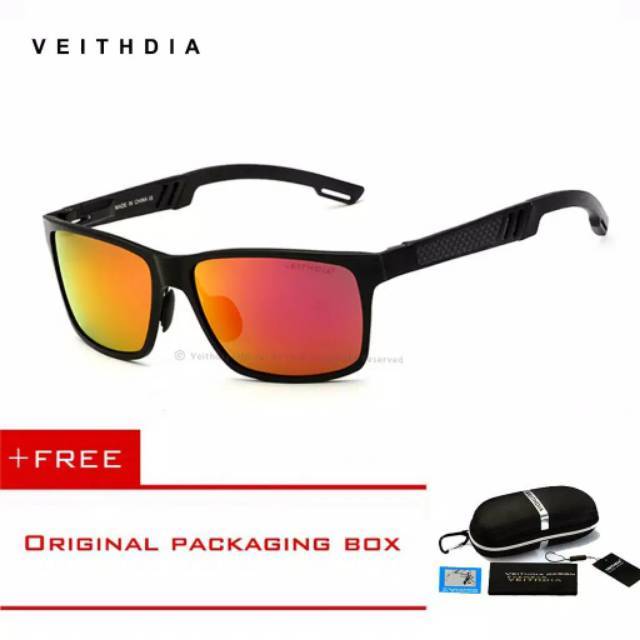 ORIGINAL VEITHDIA - Kacamata Pria Sunglass Polaroid Aluminium Alloy