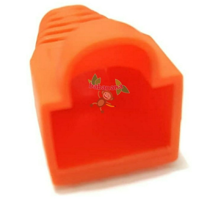 Plug boot rj45 pelindung kabel lan karet rubber silicon orange