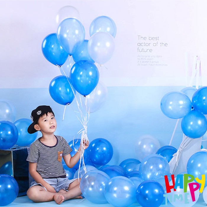 BALON LATEX METALIK M180 10 INCH MIX WARNA  1 PACK (ISI +/- 100 PCS) BALON LATEX METALLIC