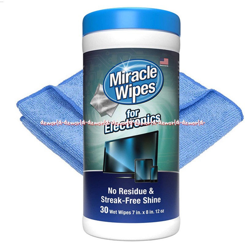 Miracle Wipes For Electronics 30pcs Tissue Basah Untuk Lap Membersihkan Komputer Elektronik TV Radio Handphone