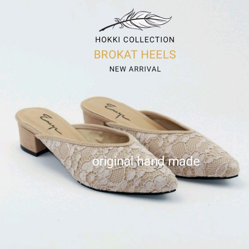Heels brokat Pesta Wanita Terbaru Sepatu Sandal hak tinggi 3 cm Premium