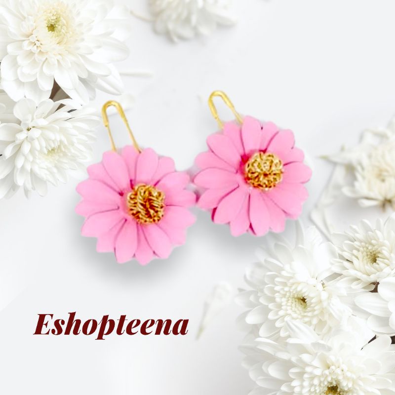A54 Anting hijab bunga daisy_anting jilbab