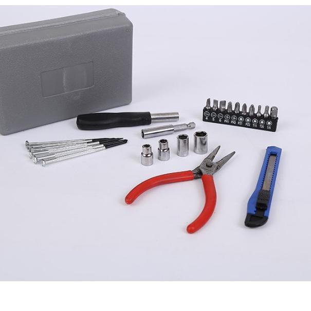 [COD] Tool Kit 24in1 Kombinasi Alat Tukang Set Toolbox Obeng Cut Tang + Obeng Kembang + Datar