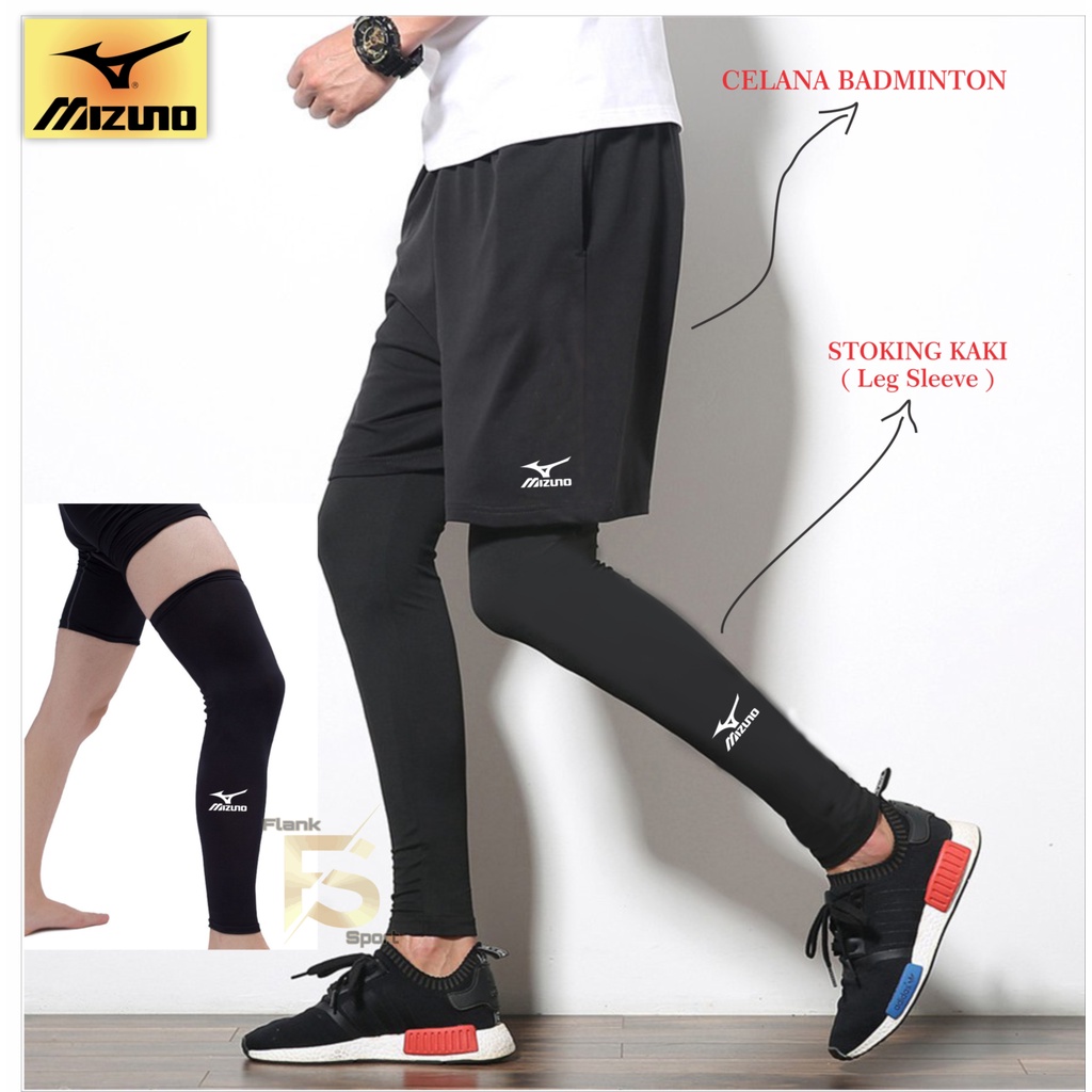 Setelan bawahan olahraga bulutangkis Mizuno - manset kaki stoking kaki mizuno unisex