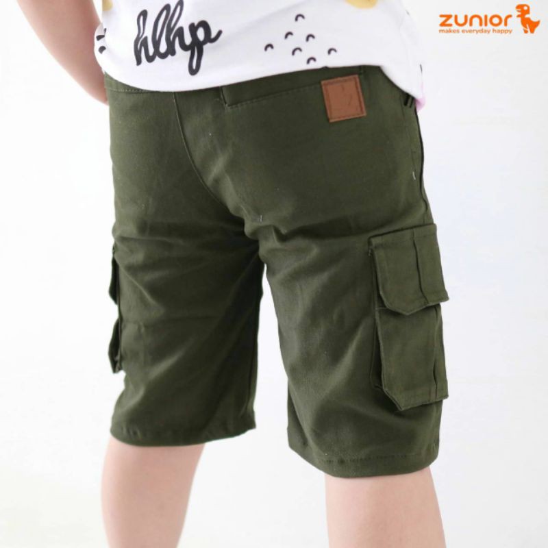 Pendek Cargo Anak Zunior Premium Army