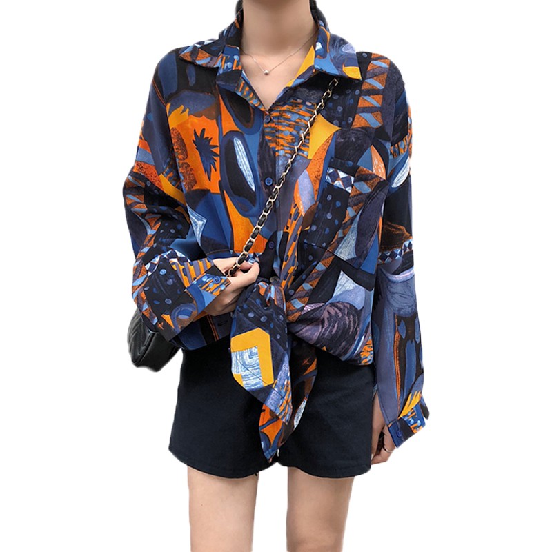 Kemeja Model Longgar Lengan Panjang Gaya Retro Korea untuk Kemeja Model Longgar Lengan Panjang Gaya Retro Korea untuk