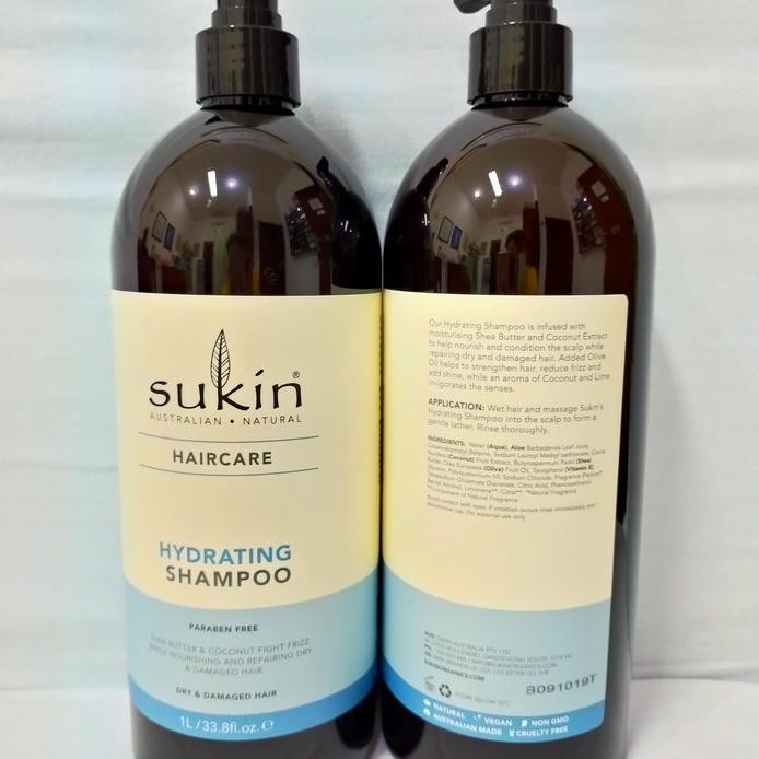 SUKIN 100% ORGANIC - HYDRATING SHAMPOO - 1 L
