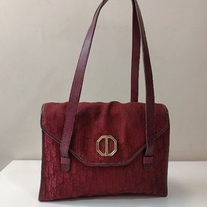 tas Preloved dior trotter vintage Authentic shoulder bag