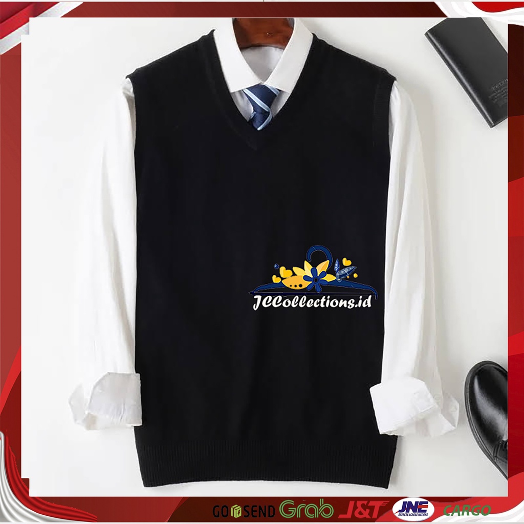 Vest Rajut Korea Jumbo Rajut / Rompi Pria Rajut Big Size 3XL - JCCollections