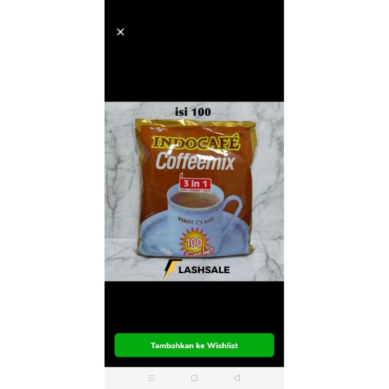 

kopi indocafe coffeemix isi 100 indocafemix