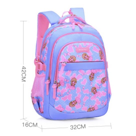 WWH10 Tas Anak Perempuan Sekolah SD Ransel 3D Timbul Size 16&quot; Besar Girl Impor TKM