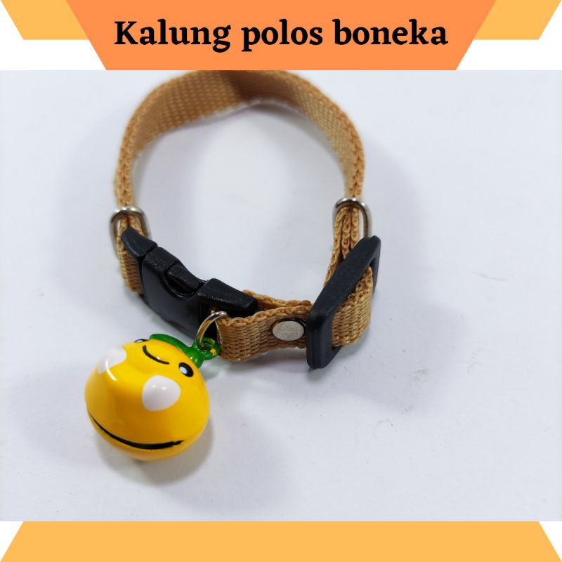 Kalung Kucing Lonceng karakter Motif Polos / Kalung Kucing Murah / Kalung Anjing / kalung hewan aksesoris