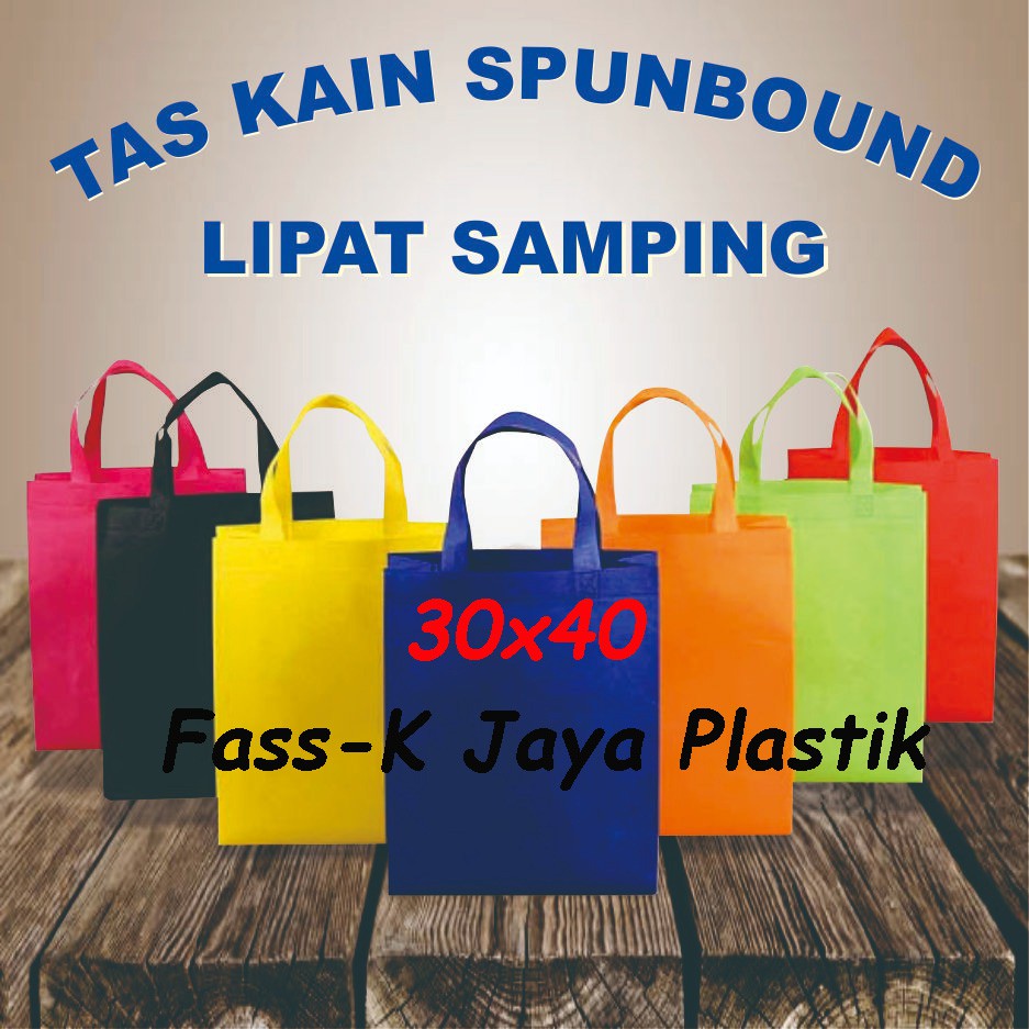 Tas Sponbound 30x40 (12pcs)/ Tas Kain Polos / Goodie Bag / Tas Souvenir 30x40