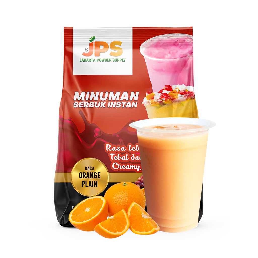 

JPS Orange Plain Serbuk Powder Bubuk Minuman 1 Kg