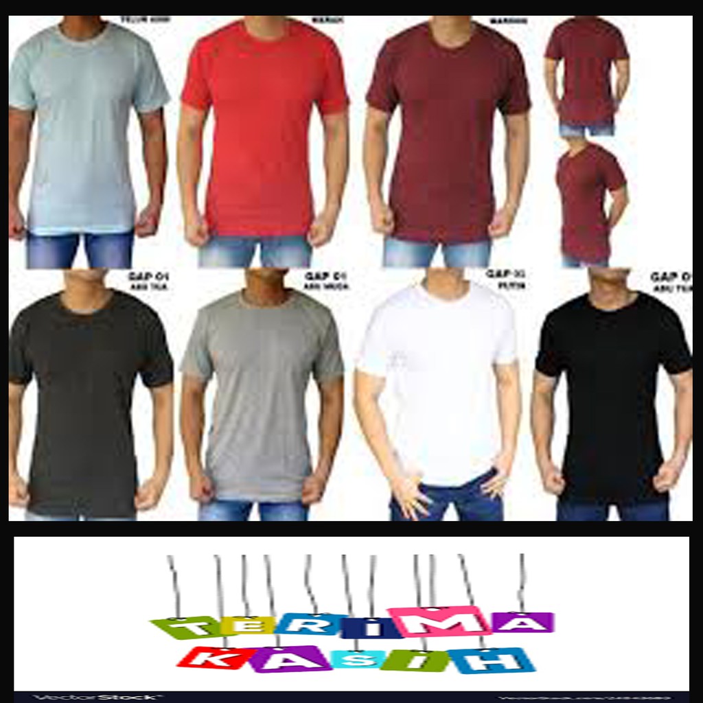 Kaos oblong polos katun Lengan Pendek GAP TSHIRT  COTTON 100 %