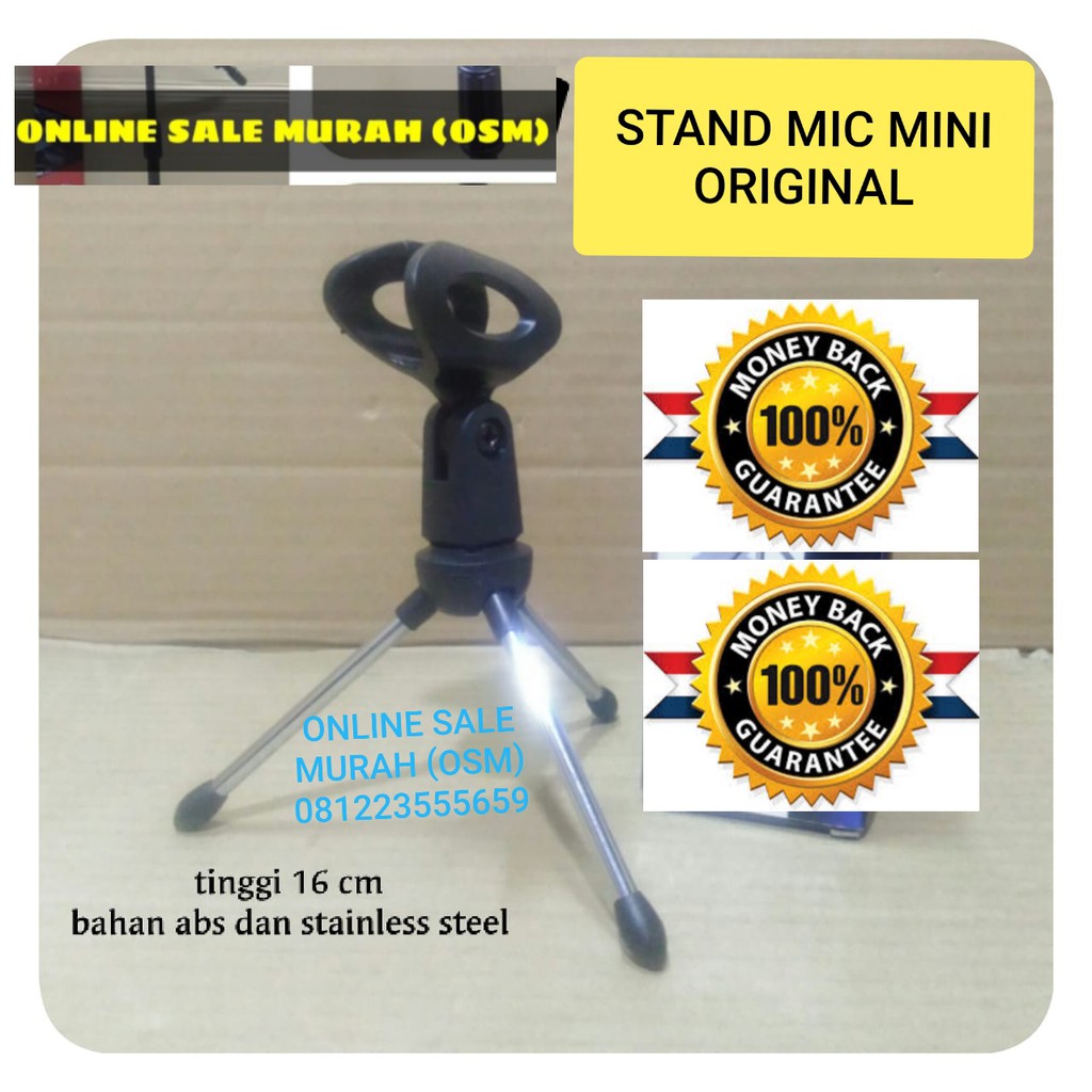 ORIGINAL stand mic kaki tiga mini pendek holder standing microphone meja table mik penyangga mic universal mikrophone tiang pegangan tripod asli  Bisa segala jenis MIC  PALADIN SM 303 TABLE STANDDING MICROPHONE  khusus mic handle kabel tinggi 16 cm bahan