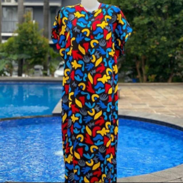 Daster Long Dress Wanita / Pakaian Baju Tidur Setelan Atasan Bawahan