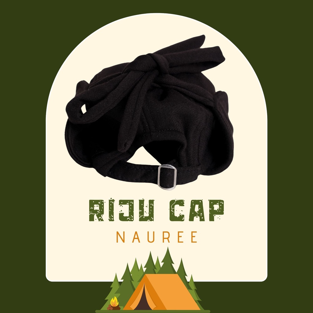 Nauree - Riju Cap Topi Tali Camper Hat Unisex Untuk Anak Perempuan Laki Laki Usia 1 2 3 4 5 6 Tahun Polos Bahan Tebal Jahitan Rapih Melindungi Agar Tidak Kedingin Nyaman Penutup Telinga