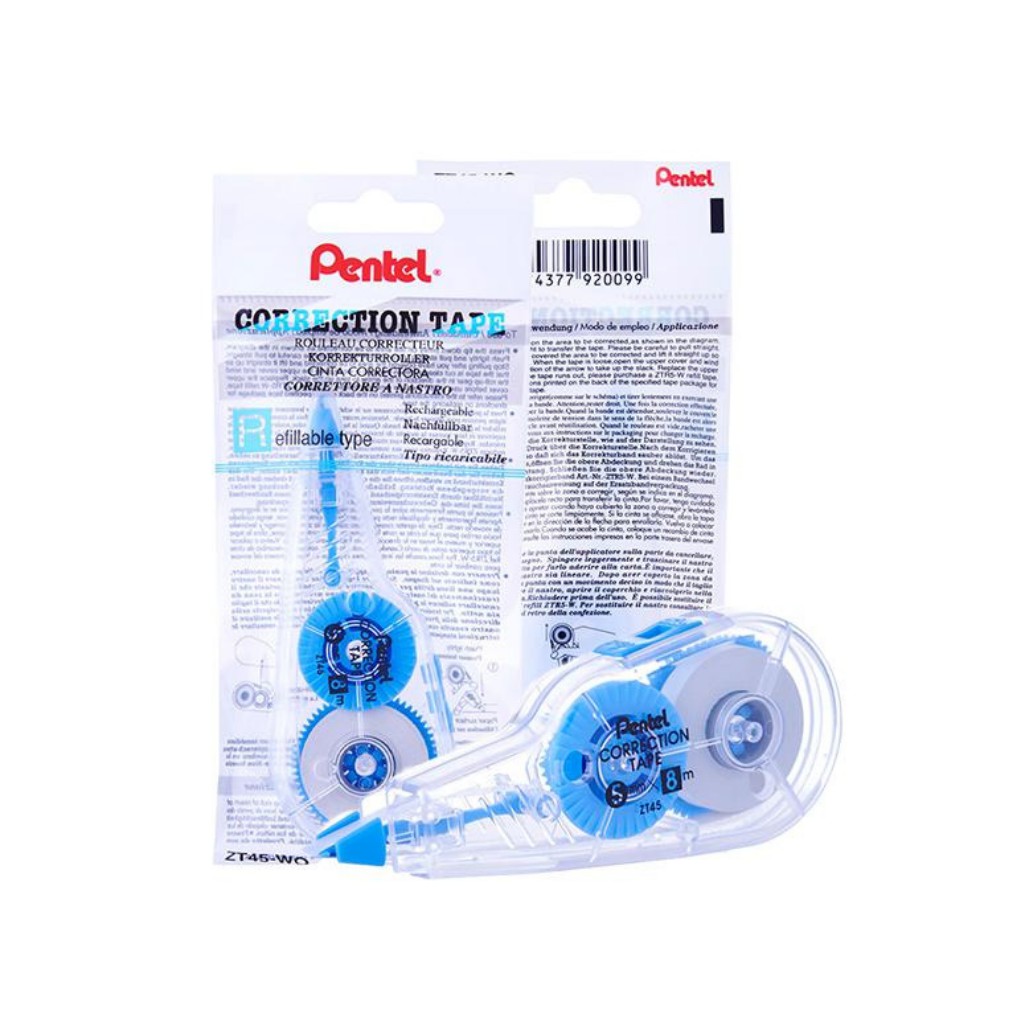 

Minicart Tip Ex Kertas / Correction Tape 8M x 5mm Pentel ZT45-WO