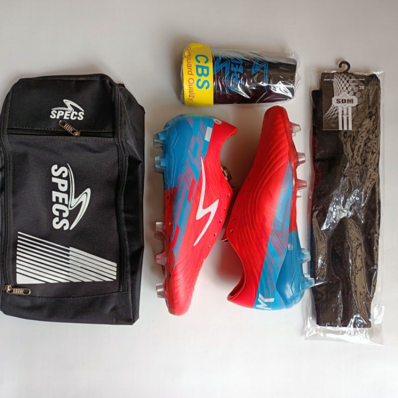 SPECS!! Sepatu Sepak Bola Dewasa Specs Accelerator autsol import PAKET KOMPLIT(BISA COD)