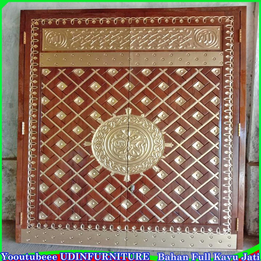 Pintu masjid nabawi ukiran kayu jati jepara plus kusen